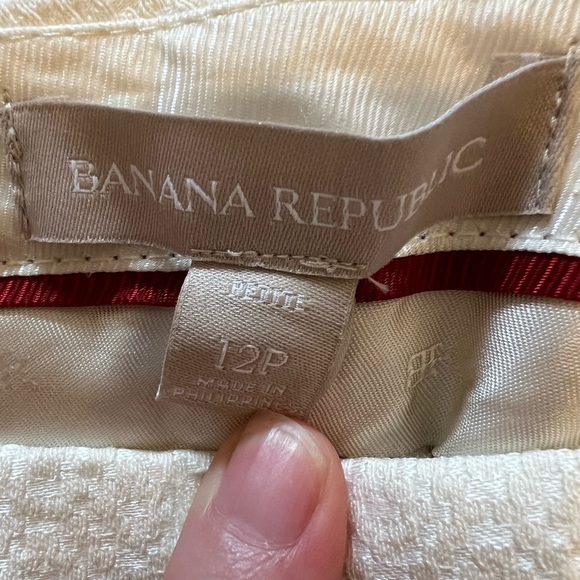Banana Republic | New | Women’s | Textured | Trouser | Pants | Cream‎ | 12 P - Picture 5 of 8